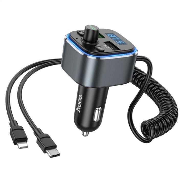Hoco 6931474789099 Car charger HOCO E74 Energy QC3.0 2-in-1 car BT FM transmitter with cable 18W M 6931474789099