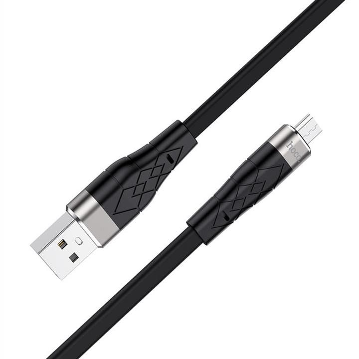 Hoco 6931474738073 Cable HOCO X53 USB to Micro 2.4A, 1m, silicone, aluminum connections, Black 6931474738073