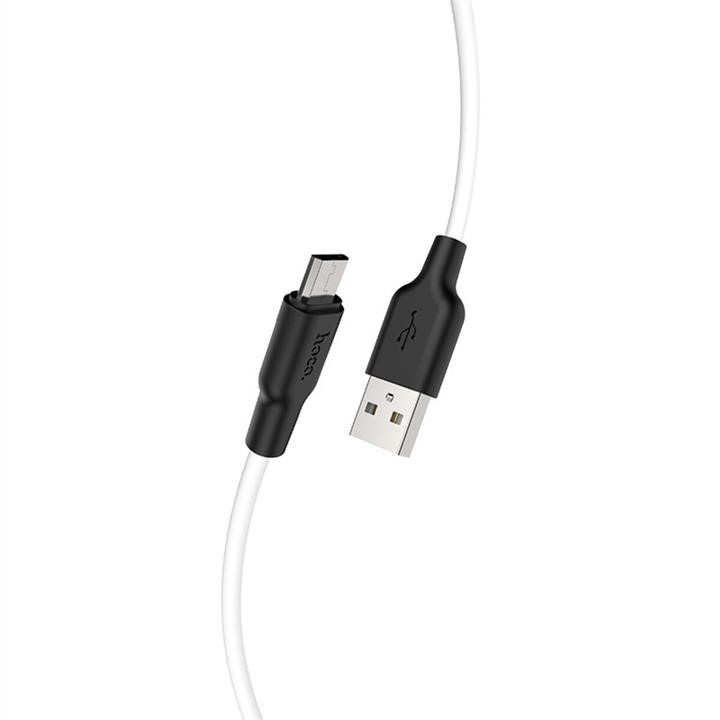 Hoco 6931474713834 Cable HOCO X21 Plus USB to Micro 2.4A, 2m, silicone, silicone connectors, Black+White 6931474713834
