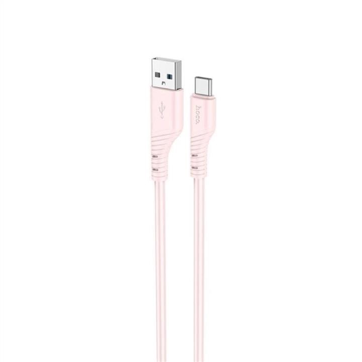Hoco 6931474799906 Cable HOCO X97 Crystal color silicone charging data cable Type-C light pink 6931474799906