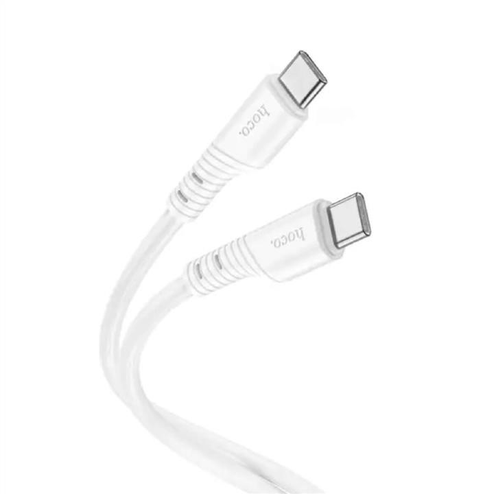 Hoco 6931474799913 Cable HOCO X97 Crystal color 60W silicone charging data cable Type-C to Type-C light white 6931474799913