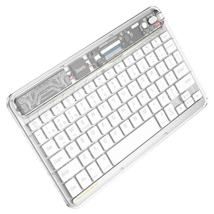 Hoco 6931474778864 Keyboard HOCO S55 Transparent Discovery edition wireless BT keyboard Space White 6931474778864
