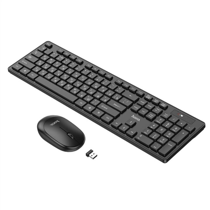 Hoco 6931474759481 Keyboard+mouse HOCO GM17 Wireless business keyboard and mouse set (English version) Black 6931474759481