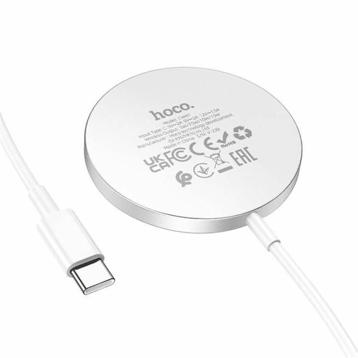Hoco Wireless charger HOCO CW47 Original series 15W magnetic wireless fast charger White – price