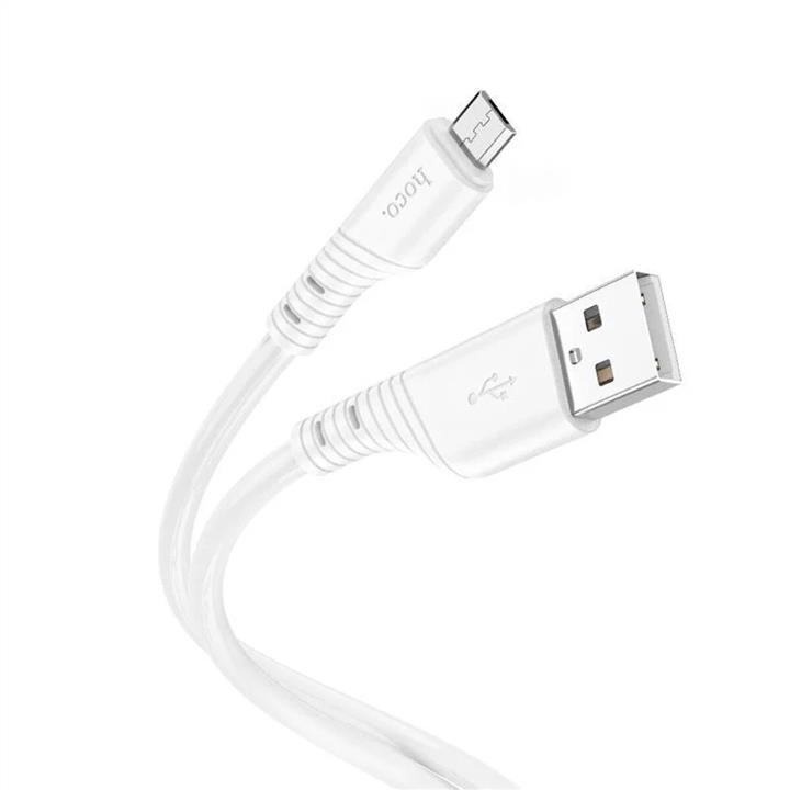 Cable HOCO X97 Crystal color silicone charging data cable Micro white Hoco 6931474799838