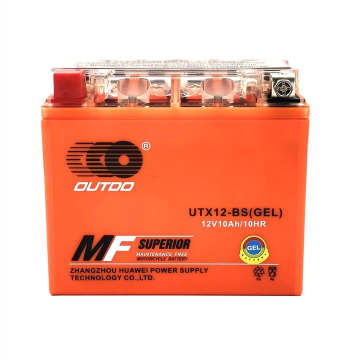Outdo 17804 Motor battery OUTDO UTX12-BS GEL, 12V 10Ah (150 x 87 x 130), Orange, Q6 17804