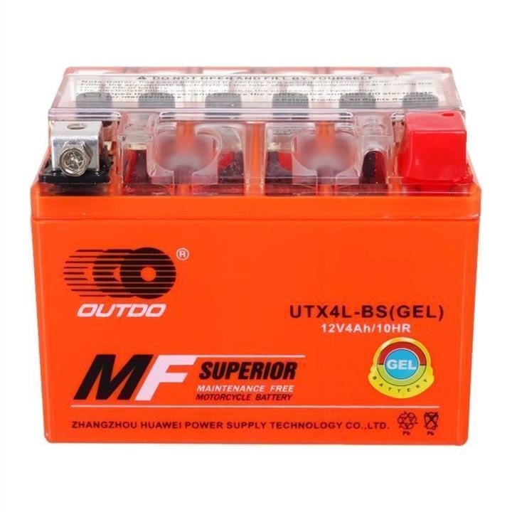 Outdo 17799 Motor battery OUTDO UTX4L-BS GEL, 12V 4 Ah (113 x 70 x 85), Orange, Q10 17799
