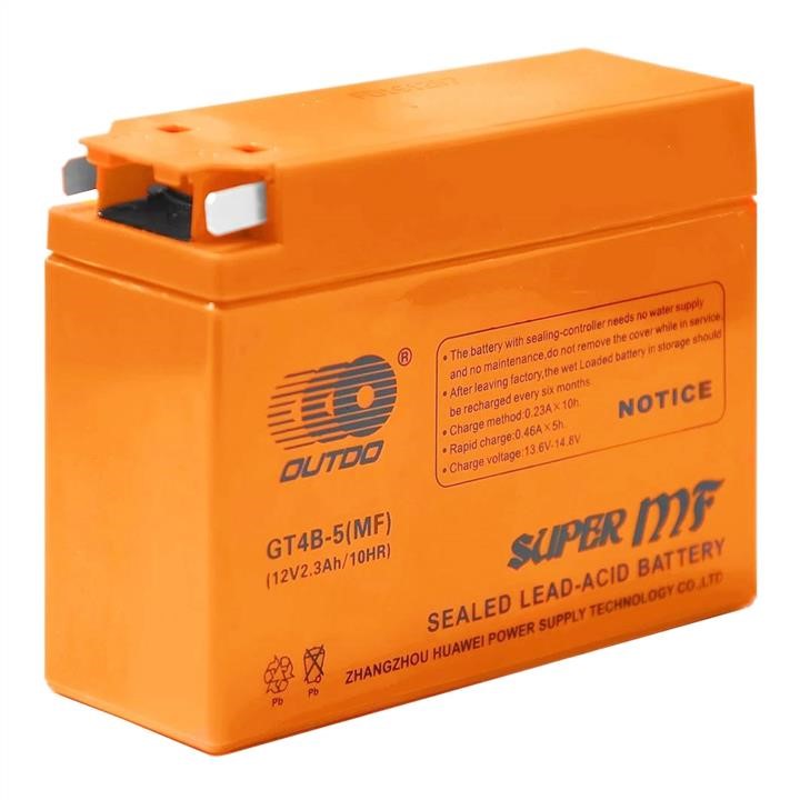 Outdo 16347 Motor battery OUTDO(Maxion)GT4B-5(MF), 12V 2.3 Ah (114 x 39 x 87), Orange, Q20 16347