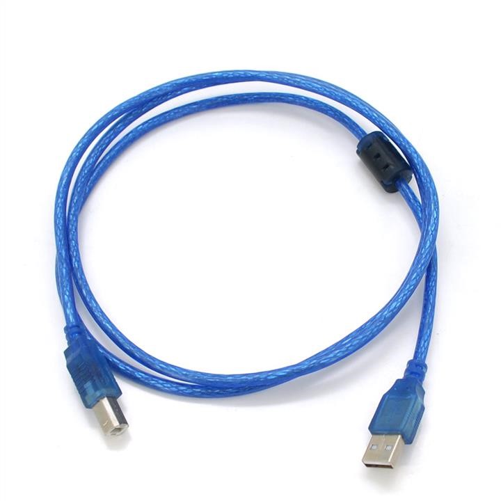 Ritar 03065 USB 2.0 cable RITAR AM/BM, 1.5m, 1 ferrite, blue transparent, Q500 03065