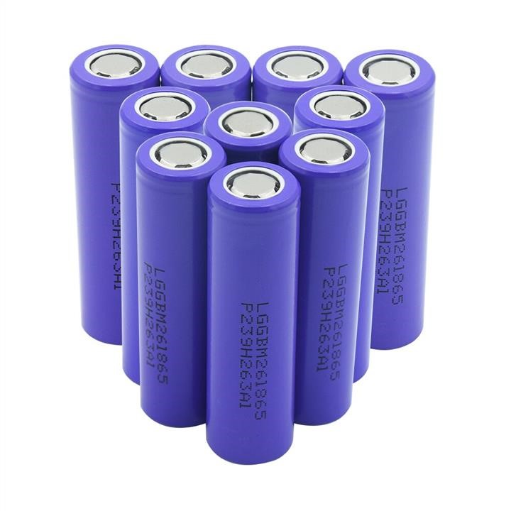 LG 16795 Battery 18650 Li-Ion GBM261865 (LG M26), 2600mAh, 10A, 3.7V, Purple 16795