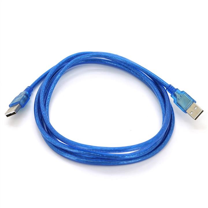 Ritar 07373 USB 2.0 cable RITAR AM/AM, 1.5m, 1 ferrite, transparent blue 07373
