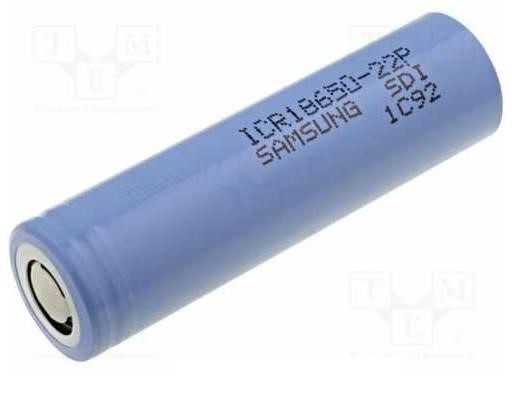 Samsung 18114 Battery 18650 Li-Ion Samsung ICR18650-22P, 2200mAh, 10A, 4.2/3.62/2.75V, Blue 18114