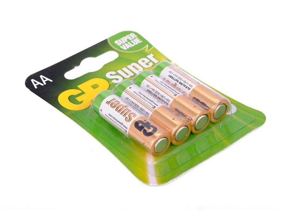 GP Batteries 04626 Battery GP Super 15A-2UE4, alkaline AA, 4 pcs in blister 04626