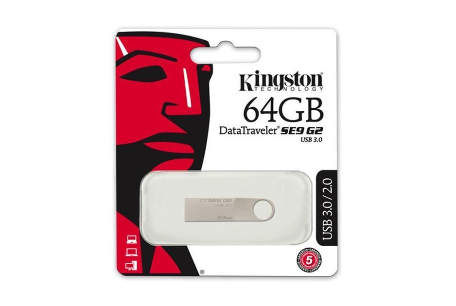 Kingston DTSE9G2/64GB Kingston 64GB USB 3.0 DTSE9 G2 Metal Silver DTSE9G264GB