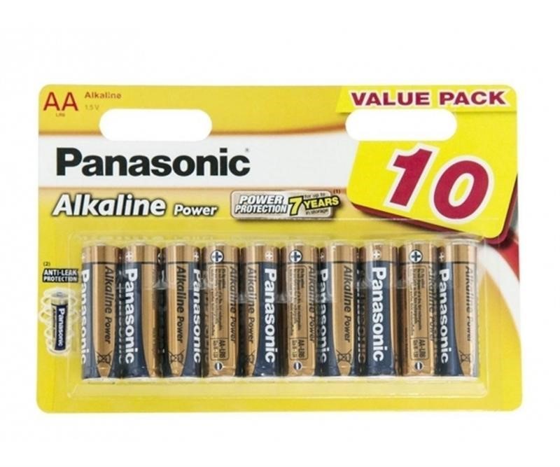 Panasonic LR6REB/10BW Battery Alkaline Power AA/LR06 BL 10 pcs. LR6REB10BW