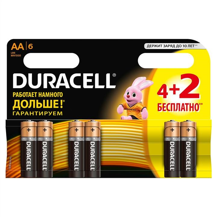Duracell 5002768 Battery Duracell Basic AA/LR06 BL, 4+2pcs. 5002768