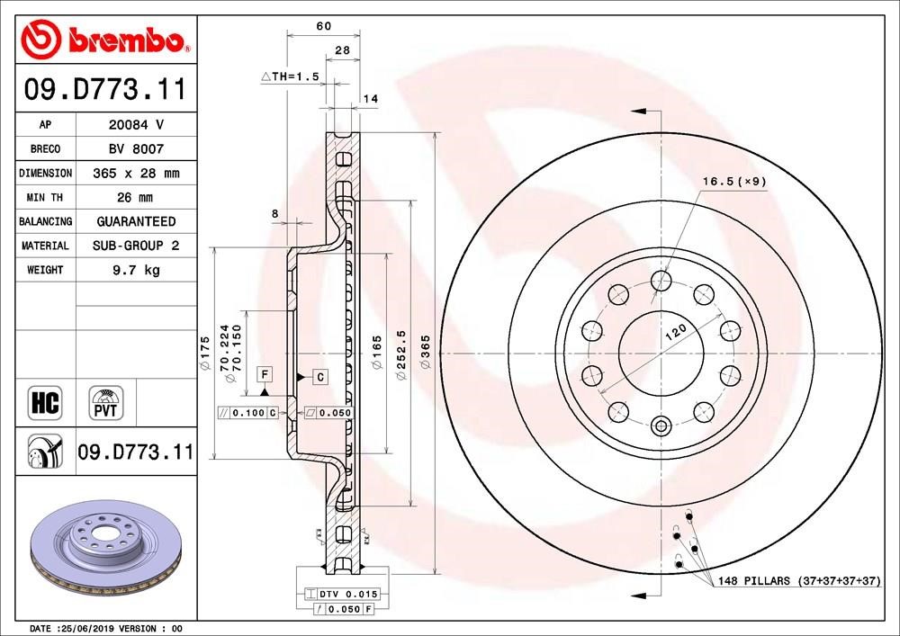 Buy Brembo 09.D773.11 at a low price in United Arab Emirates!