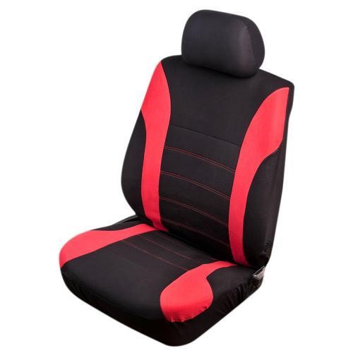 Vitol VSC-38260P-6 BK/RD Set of Polyester front seat covers (6 pieces) black/red VSC38260P6BKRD