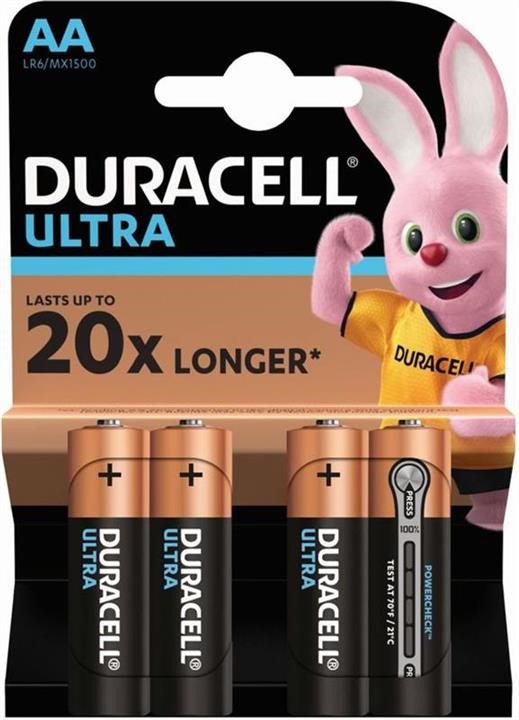 Duracell DURACELL MX1500 4BL Battery Duracell Ultra Powercheck AA/LR06 BL, 4pcs. DURACELLMX15004BL