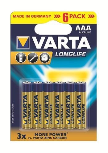 Varta 4103101416 Battery Longlife AAA/LR03 BL 6pcs. 4103101416