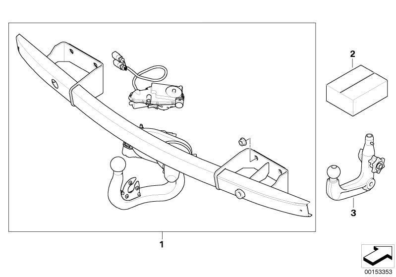 BMW 71 60 6 791 156 Trailer hitch 71606791156