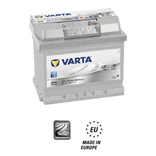 Battery Varta Silver Dynamic 12V 52AH 520A(EN) R+ Varta 5524010523162