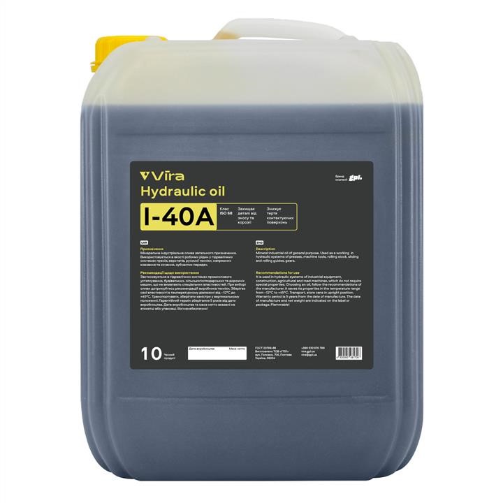 Vira VI0323 Hydraulic oil Vira I-40A, 10L VI0323