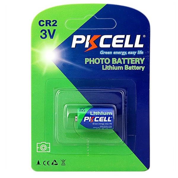 PkCell 09345 Lithium battery PKCELL 3V CR2 850mAh Lithium Manganese Battery 09345