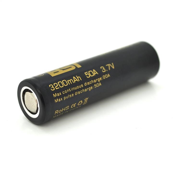 Voltronic 27112 Battery 18650 Li-Ion BST, 3200mAh, 3.7V, Black 27112
