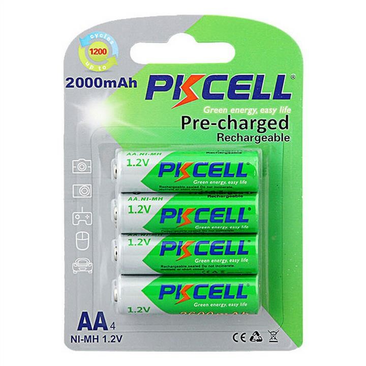 PkCell 09326 Battery PKCELL 1.2V AA 2000mAh NiMH Already Charged, Q12 09326