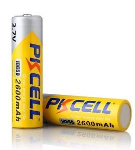 PkCell 09347 Battery 18650 PKCELL 3.7V 18650 2600mAh Li-ion, Q20 09347