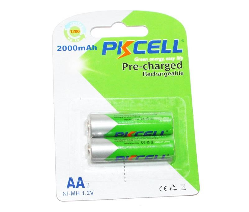 PkCell 09327 Battery PKCELL 1.2V AA 2000mAh NiMH Already Charged, Q25 09327