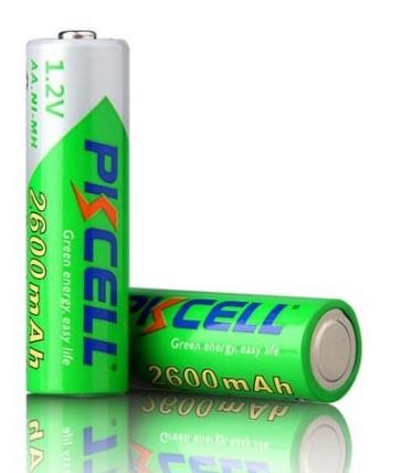 PkCell 09318 Battery PKCELL 1.2V AA 2600mAh NiMH Already Charged, Q12 09318