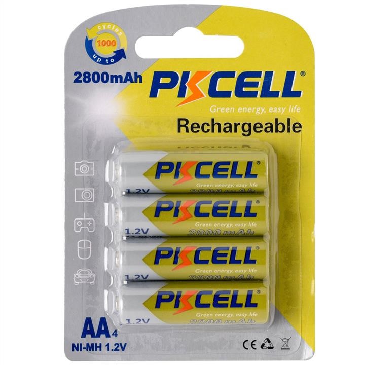 PkCell 16686 Battery PKCELL 1.2V AA 2800mAh NiMH Rechargeable Battery, Q12 16686