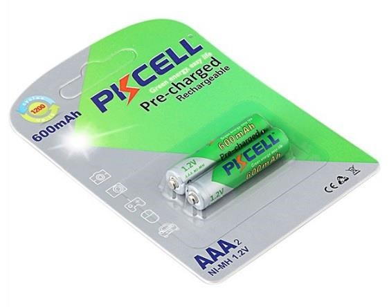 PkCell 09324 Battery PKCELL 1.2V AAA 600mAh NiMH Already Charged, Q12 09324