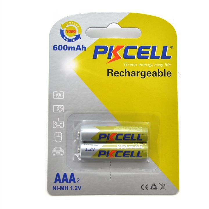 PkCell 09341 Battery PKCELL 1.2V AAA 600mAh NiMH Rechargeable Battery, Q12 09341