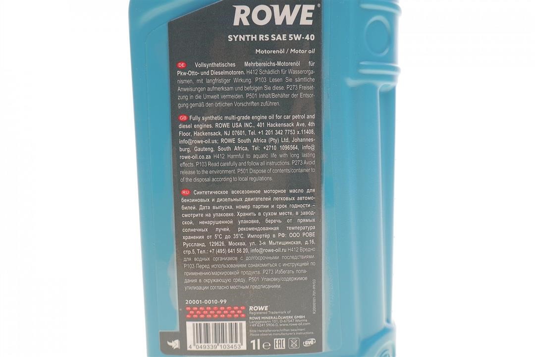 Rowe Engine oil ROWE HIGHTEC SYNTH RS 5W-40, 1L – price 102 PLN