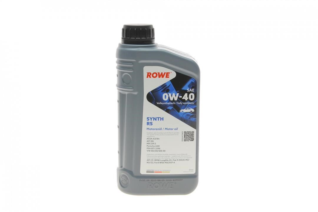 Rowe 20020-0010-99 Engine oil ROWE HIGHTEC SYNTH RS 0W-40, 1L 20020001099