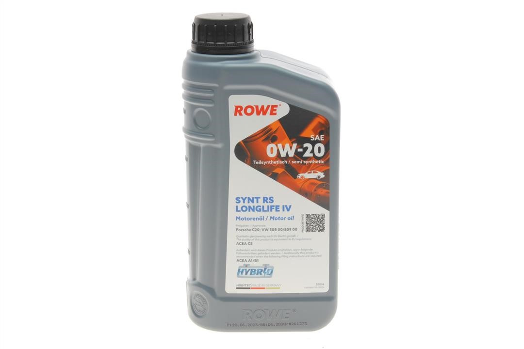 Rowe 20036-0010-99 Engine oil ROWE HIGHTEC SYNTH RS LONGLIFE IV 0W-20, 1L 20036001099