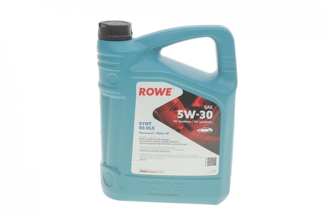 Rowe 20118-0040-99 Engine oil ROWE HIGHTEC SYNT RS DLS 5W-30, 4L 20118004099