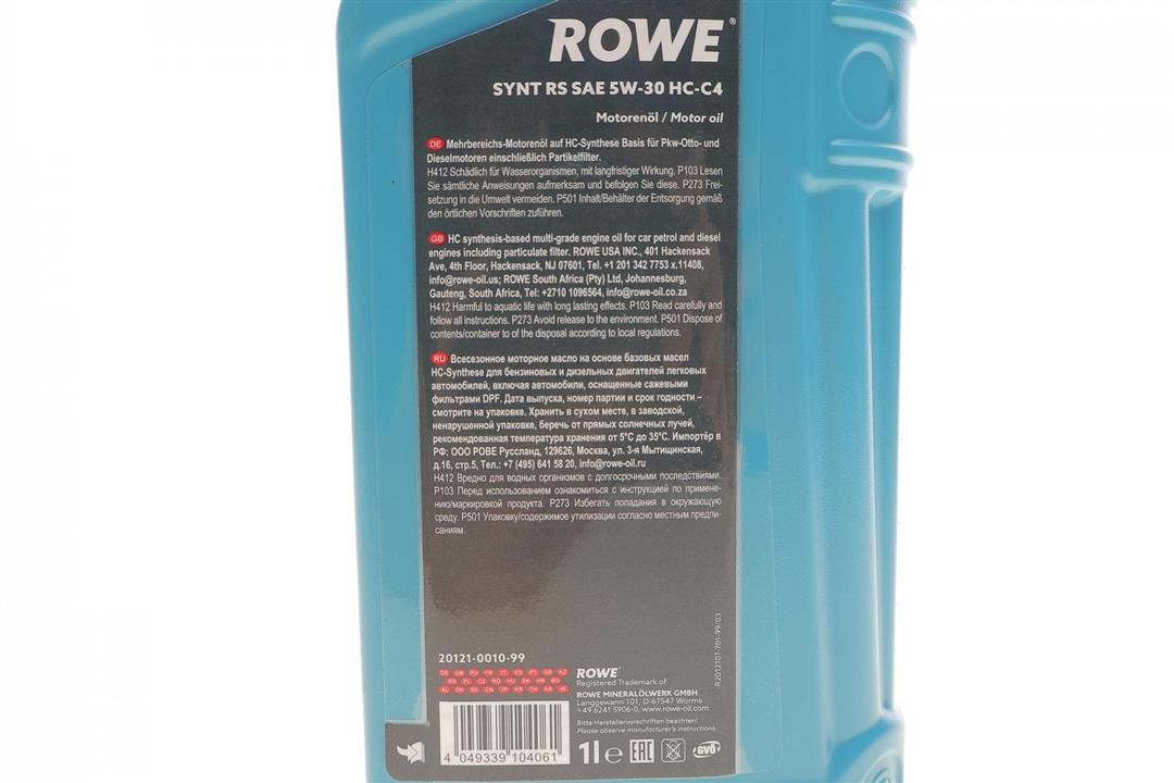 Engine oil ROWE HIGHTEC SYNT RS HC-C4 5W-30, 1L Rowe 20121-0010-99