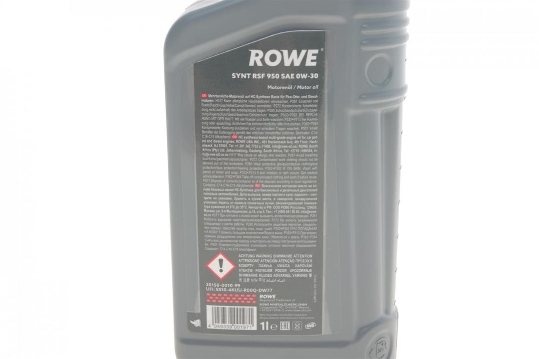 Engine oil ROWE HIGHTEC SYNT RSF 950 0W-30, 1L Rowe 20150-0010-99