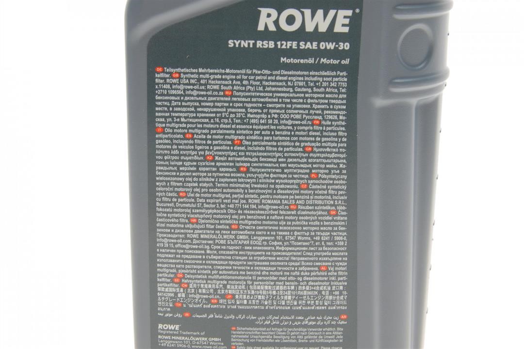 Engine oil ROWE HIGHTEC SYNT RSB 12FE 0W-30, 1L Rowe 20305-0010-99