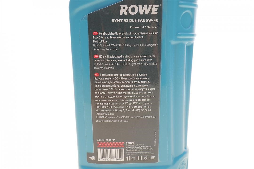 Engine oil ROWE HIGHTEC SYNT RS DLS 5W-40, 1L Rowe 20307-0010-99
