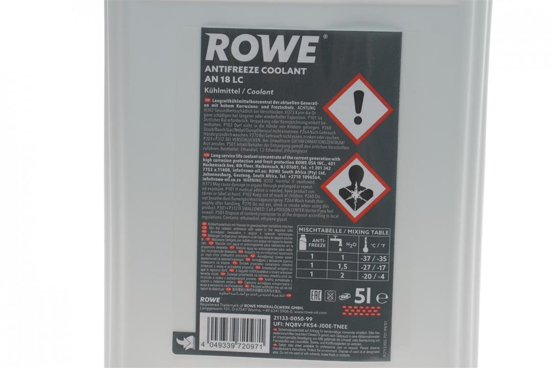 Antifreeze ROWE HIGHTEC G12+ green, concentrate, 5L Rowe 21133-0050-99