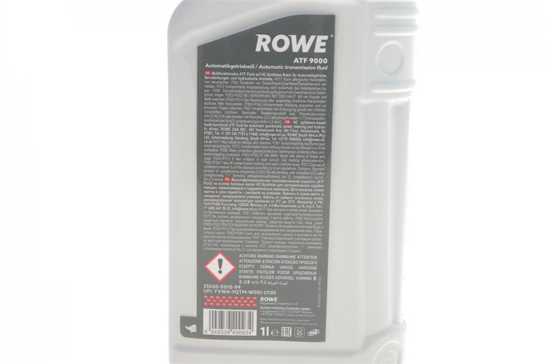 Transmission oil ROWE HIGHTEC ATF 9000 DEXRON IIIH, 1L Rowe 25020-0010-99