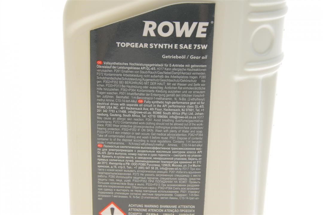 Transmission oil ROWE HIGHTEC TOPGEAR SYNTH E 75W, 1L Rowe 25027-0010-99
