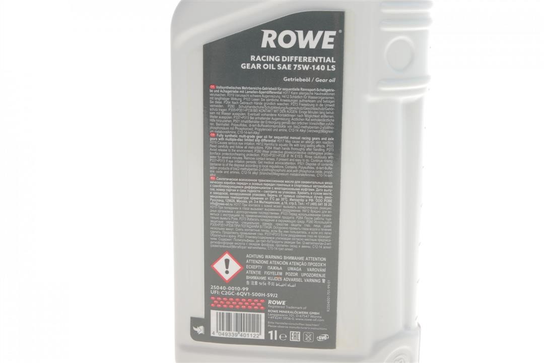 Transmission oil ROWE HIGHTEC RACING DIFFERENTIAL LS 75W-140, 1L Rowe 25040-0010-99
