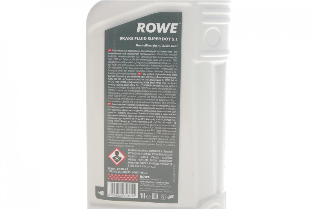 Brake fluid ROWE HIGHTEC DOT 5.1, 1L Rowe 25104-0010-99