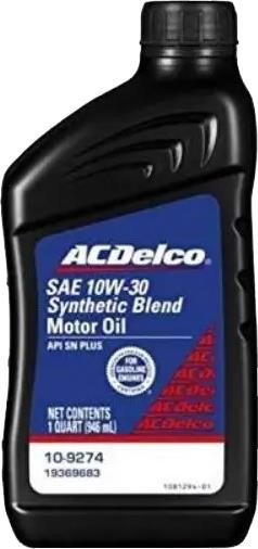 AC Delco 10-9274 Engine oil AC Delco Synthetic Blend 10W-30, 0,946L 109274